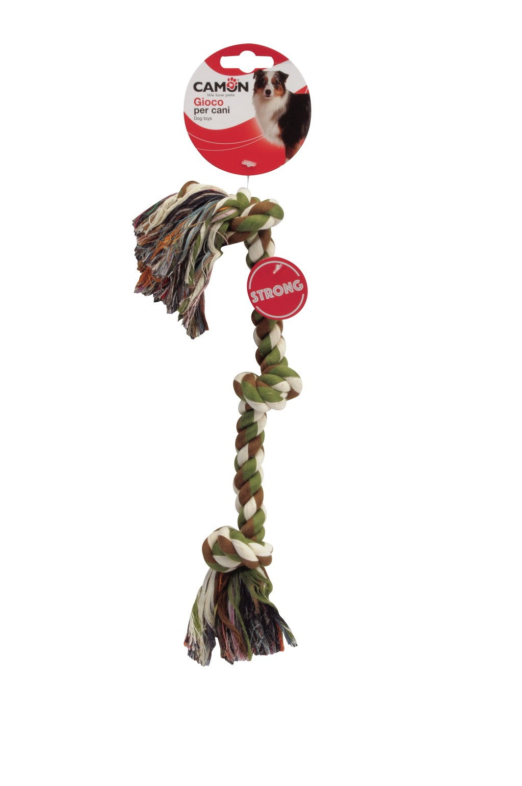 Camon Gioco per cani - cotonosso con triplo nodo - AD072/A - 32 cm Camon Gioco per cani - cotonosso con triplo nodo - AD072/A - 32 cm